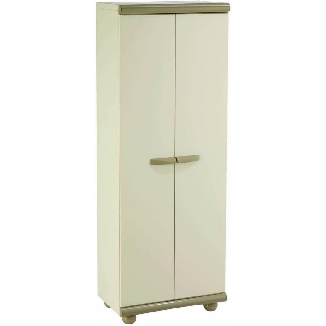 Armadio Gardiun Armadio da giardino Resina Nebrasca 62,5 x 39 x 175 cm Beige 2 ante