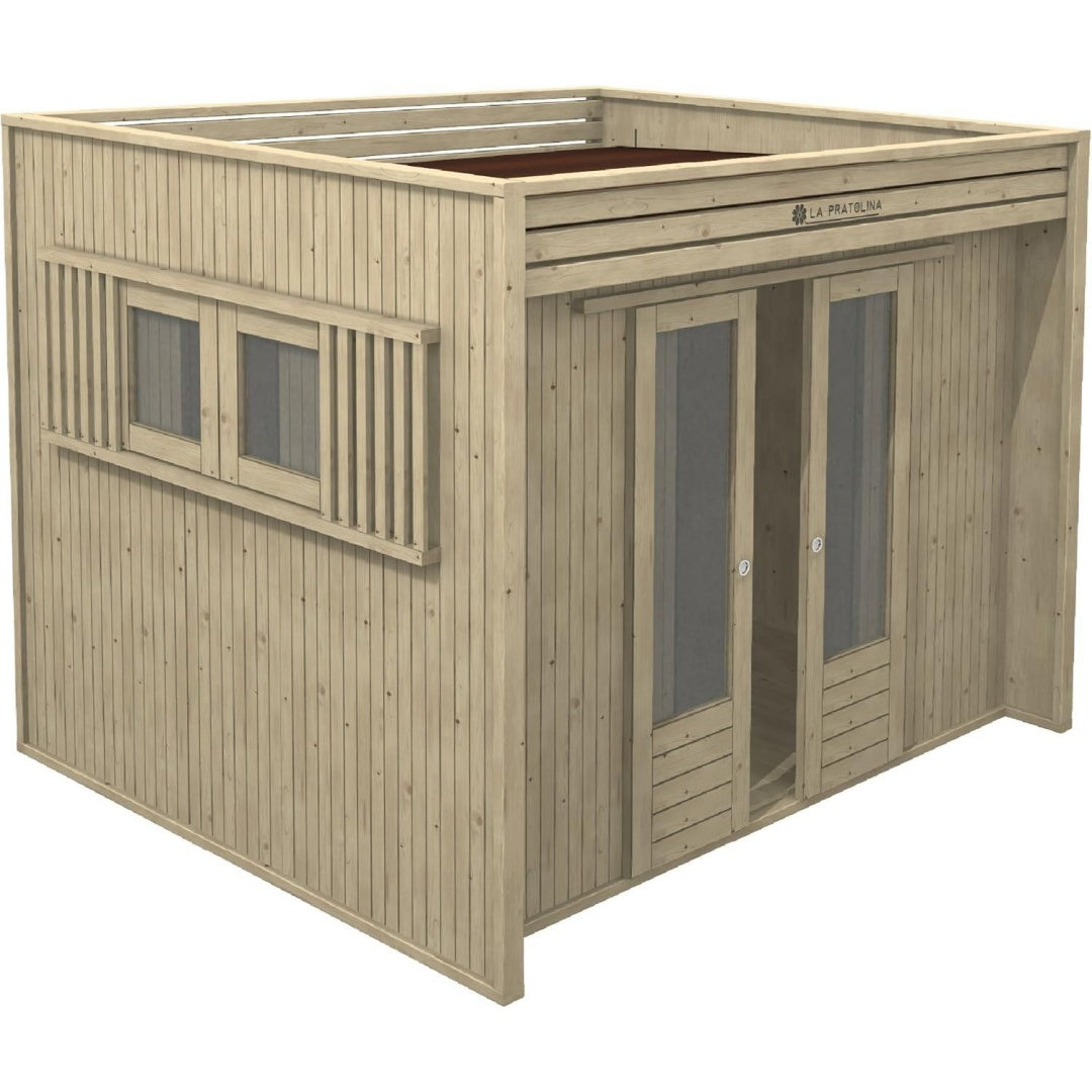 Armadio Casetta in Legno da Giardino 3x2 Alta qualita Modello CUBO ad Uso ricovero
