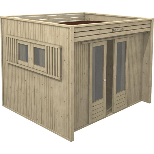 Armadio Casetta in Legno da Giardino 3x2 Alta qualita Modello CUBO ad Uso ricovero