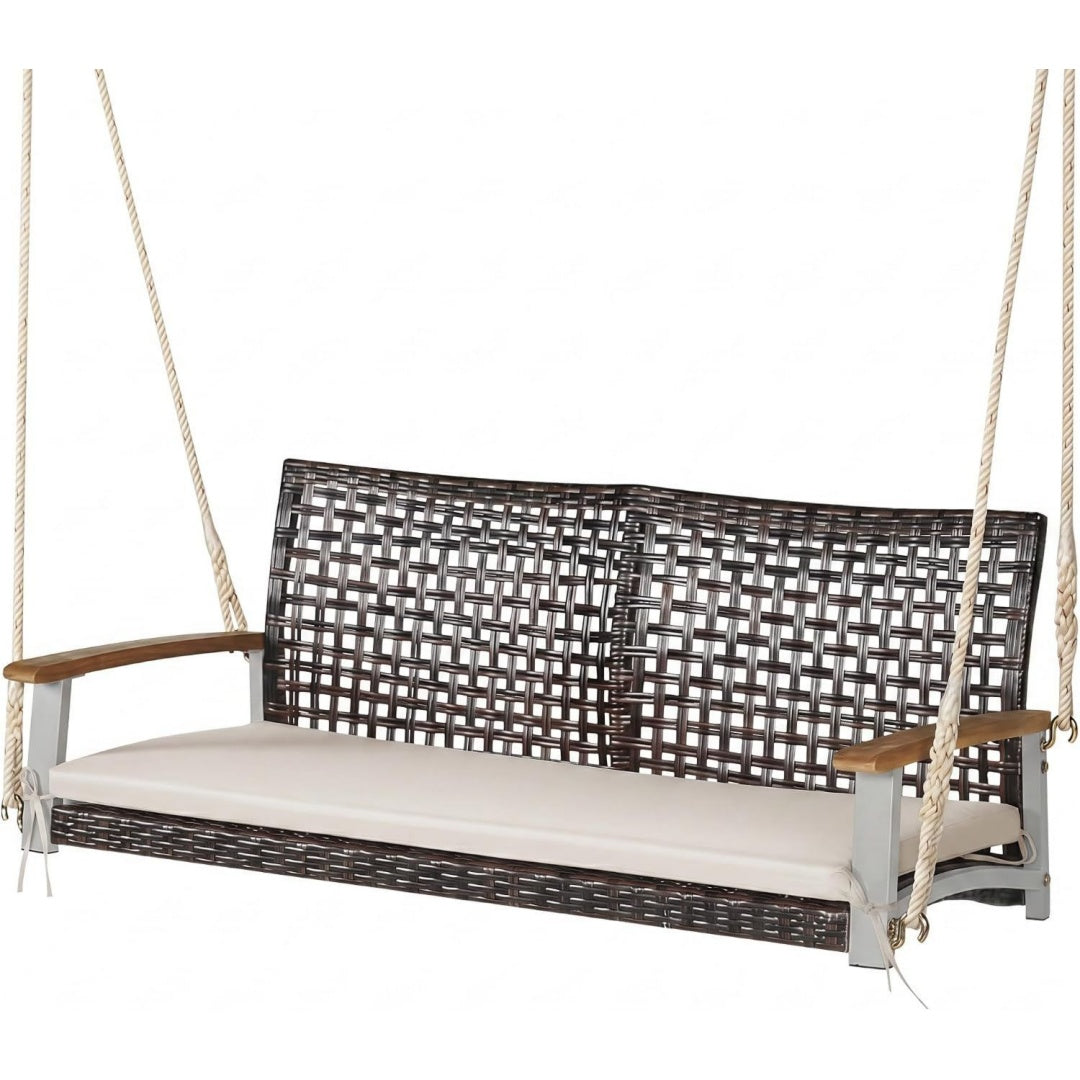 Panca con braccioli bianco 131 X 68 X 54 CM