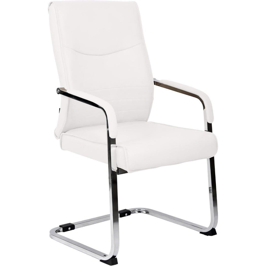 Sedia con braccioli bianco